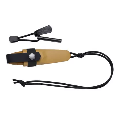 Ніж Morakniv Eldris, нержавіюча сталь, шнурок, кресало (жовтий)