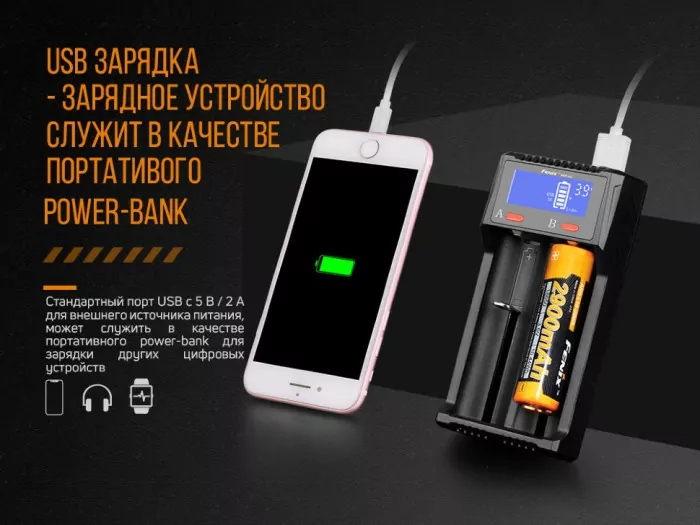 Зарядний пристрій Fenix ARE-D2 (відновленний/пошкоджена упаковка) 