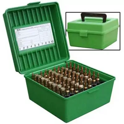 Кейс MTM д/патрон. кал. 308win, 243 Win, 30-06 .308 Win (7,62/51) на 100шт. зелений