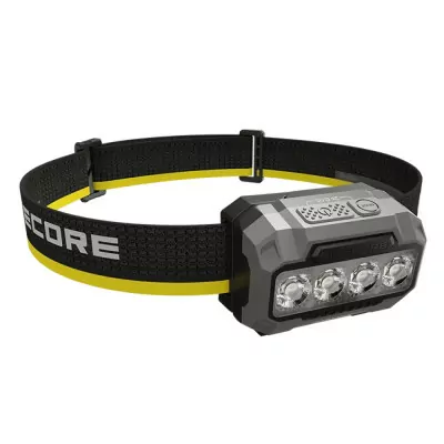 Ліхтар налобний Nitecore HA23 UHE (White-Red Led, 600 люмен, 9 режимів, 1xHLB1500/3xAAA), чорний