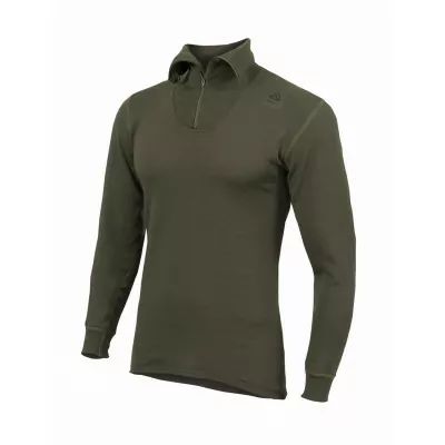 Термофутболка Aclima HotWool 230 gr Polo W/Zip Unisex OliveNight, XL