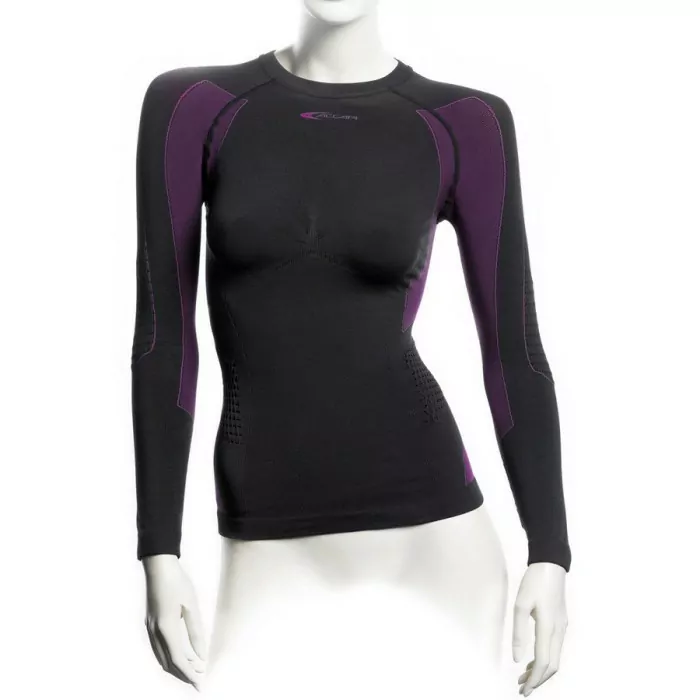 Футболка Accapi Polar Bear Long Sleeve Shirt Woman 934 black/cyclamen , M-L  