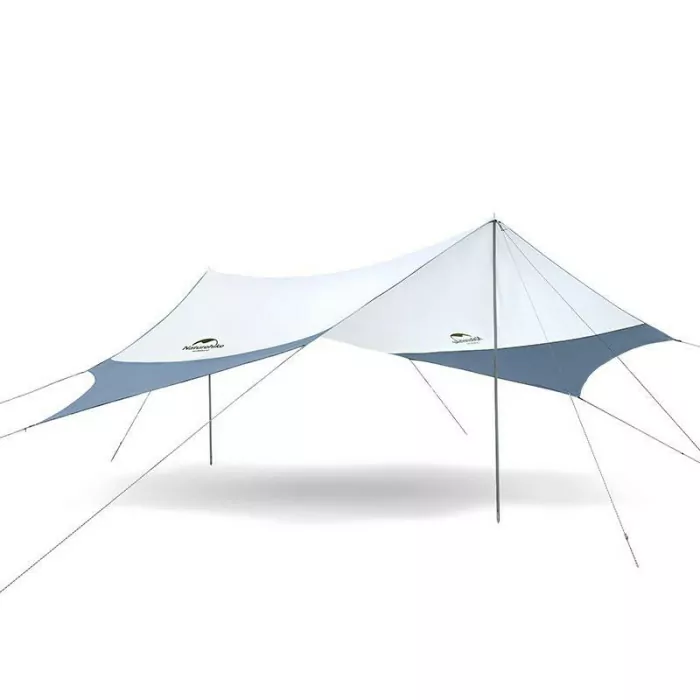 Тент кемпінговий Naturehike UPF50 + Hexagon tarp з двома стійками, 520 * 460 см  
