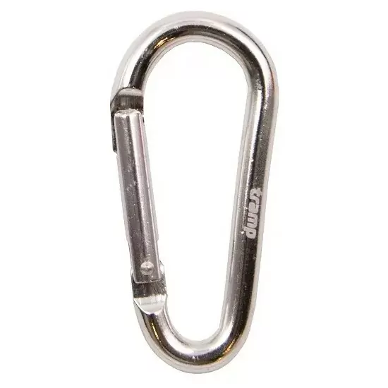 Карабін Tramp TRA-058, алюмінієвий, 5 см, без муфти, Білий металік 