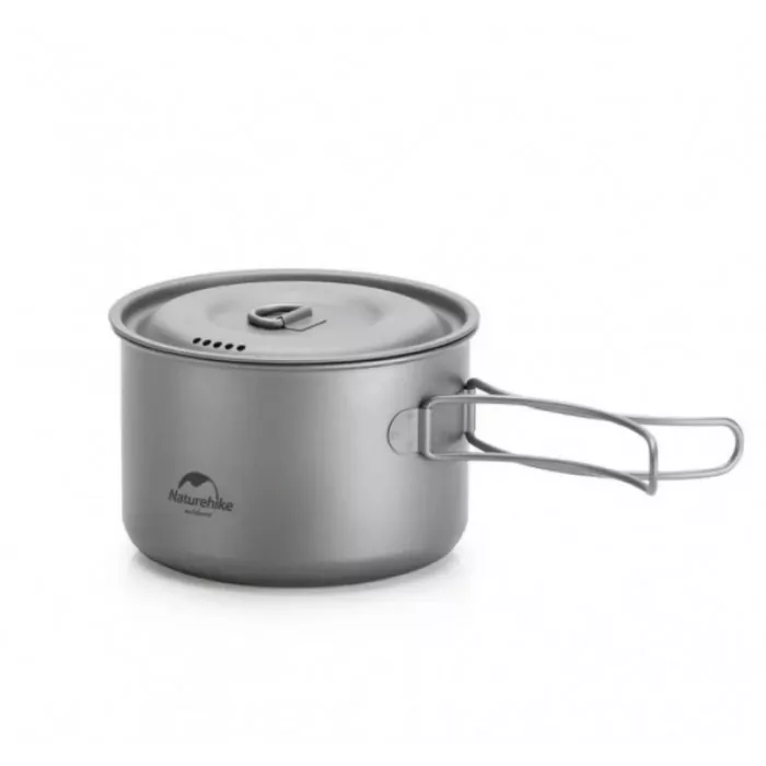 Каструля титанова зі складною ручкою 1300 мл Naturehike NH18T202-B 