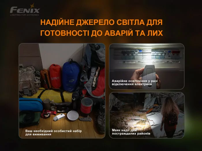 Ліхтар ручний з автономним живленням Fenix E-STAR 