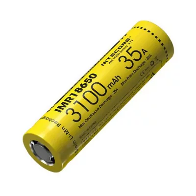 Акумулятор літієвий 18650, IMR Nitecore (3100mAh) 