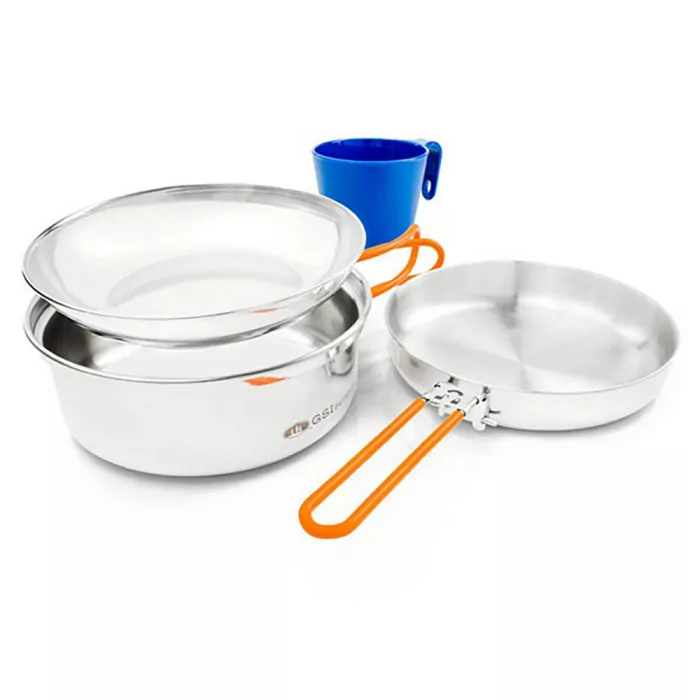 Набір посуду GSI Outdoors Glacier Stainless 1 Person Mess Kit 