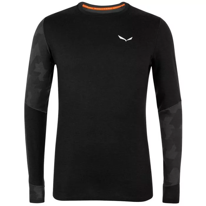Термофутболка чоловіча Salewa CRISTALLO WARM AMR L/S TEE - чорна, S 