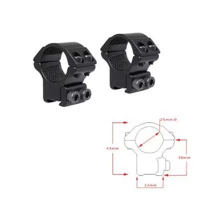 Кільця Hawke Matchmount 1"/9-11mm /Med