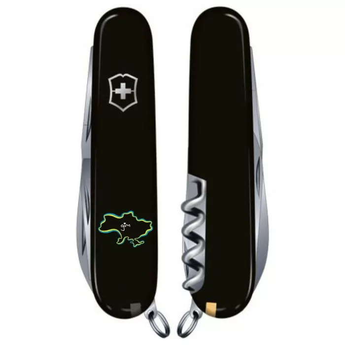 Складаний ніж Victorinox CLIMBER UKRAINE Кордони України + Дім 1.3703.3_T1290u 