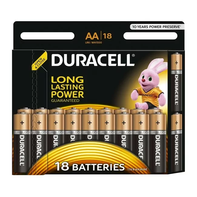 Батарейка AA Duracell LR06 MN1500 18 шт. 