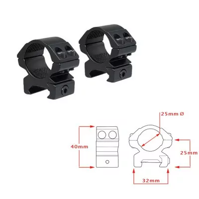 Кільця Hawke Matchmount 1" /Weaver /Low