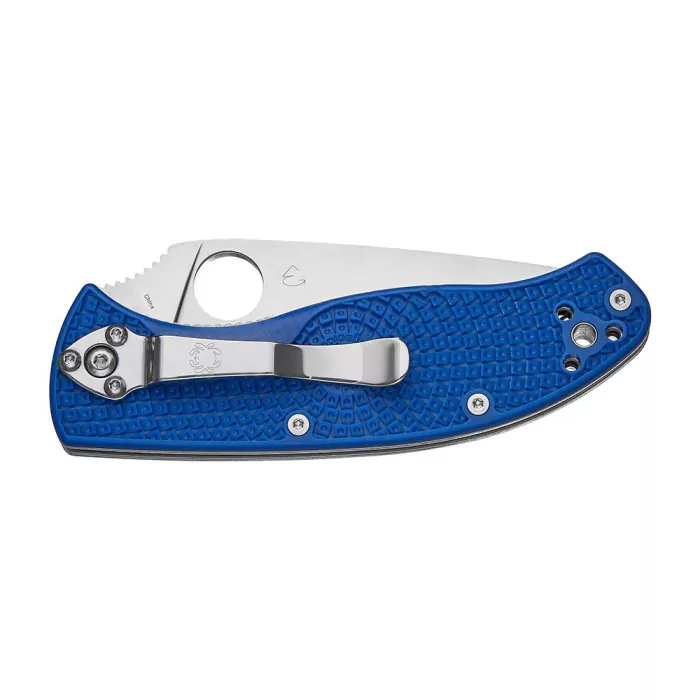 Ніж Spyderco Tenacious, S35VN, полусеррейтор blue 