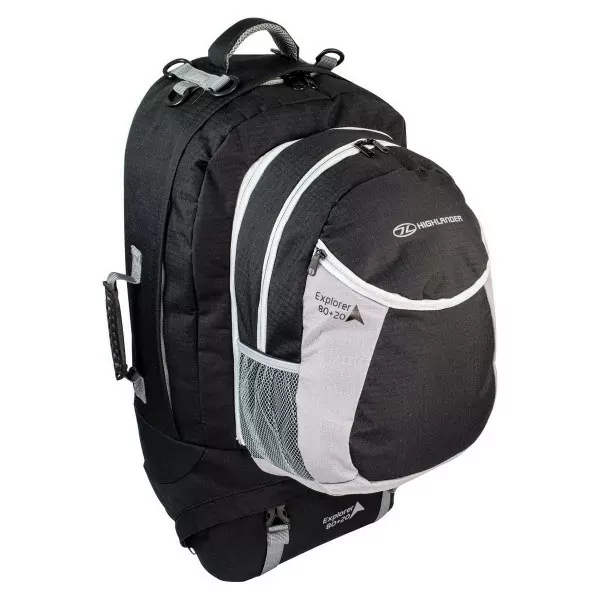 Рюкзак туристичний Highlander Explorer Ruckcase 80 + 20 Black 