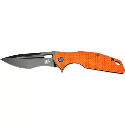 Ніж Skif Defender II Чорний Stonewash Помаранчевий 423SEBOR 