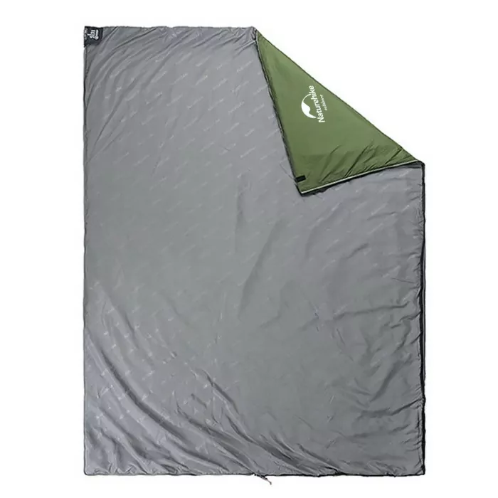 Спальник надлегкий Naturehike LW180 NH21MSD04 правий (15°C), p-p XL, темно-зелений 