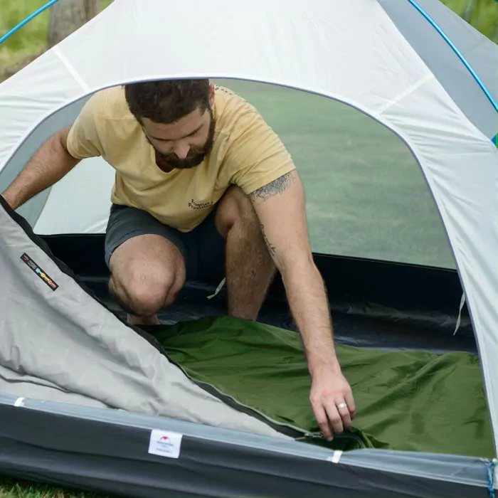 Спальник надлегкий Naturehike LW180 NH21MSD04 правий (15°C), p-p XL, темно-зелений 