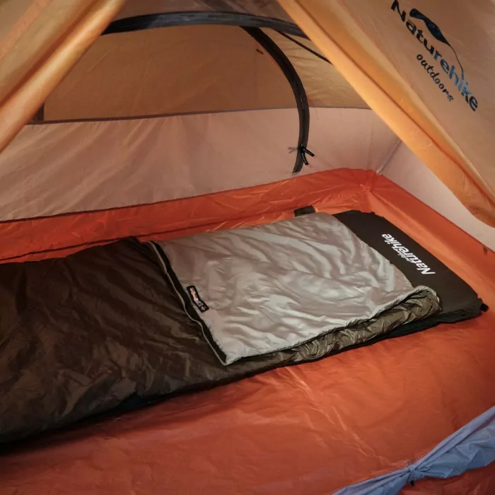 Спальник надлегкий Naturehike LW180 NH21MSD04 правий (15°C), p-p XL, темно-зелений 