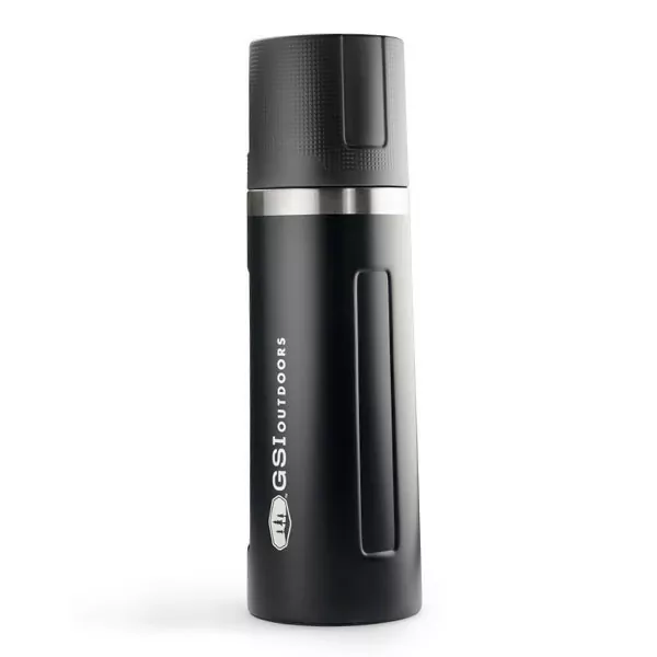 Термос GSI Outdoors Glacier Stainless 1l Vacuum Bottle (чорний) 