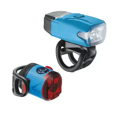 Комплект фар Lezyne LED KTV DRIVE /FEMTO USB PAIR 220/5 люменов Y13 голубой
