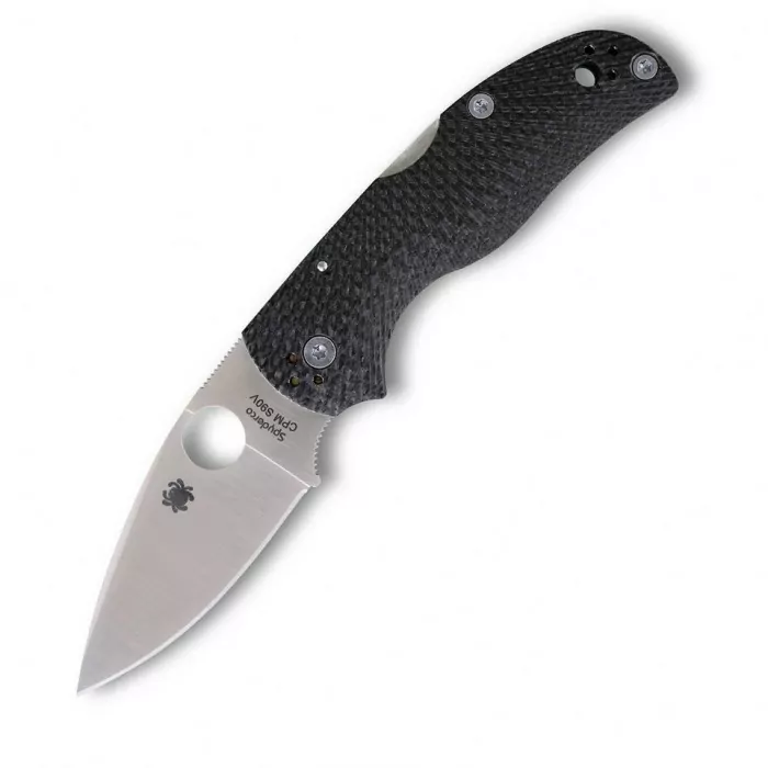 Ніж Spyderco Native 5 рифлене вуглецеве волокно CPM S90V (C41CFFP5) 