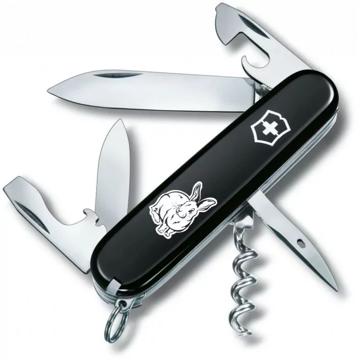 Складаний ніж Victorinox SPARTAN ZODIAC Чорний Водяний Кролик біл. 1.3603.3_Z2030u 