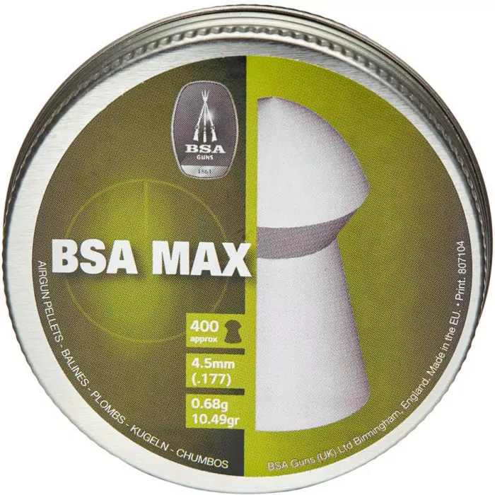 Кулі пневм Bsa Max 4,5 мм 0,68 г 400шт /уп (756) 