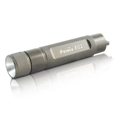 Ліхтар-брелок Fenix E01 Nichia, білий, GS LED , 13 лм., сірий