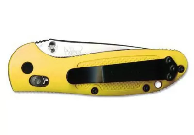 Ніж Benchmade Pardue Griptilian Mini, напівсерейтор, жовтий (556S-YEL) 