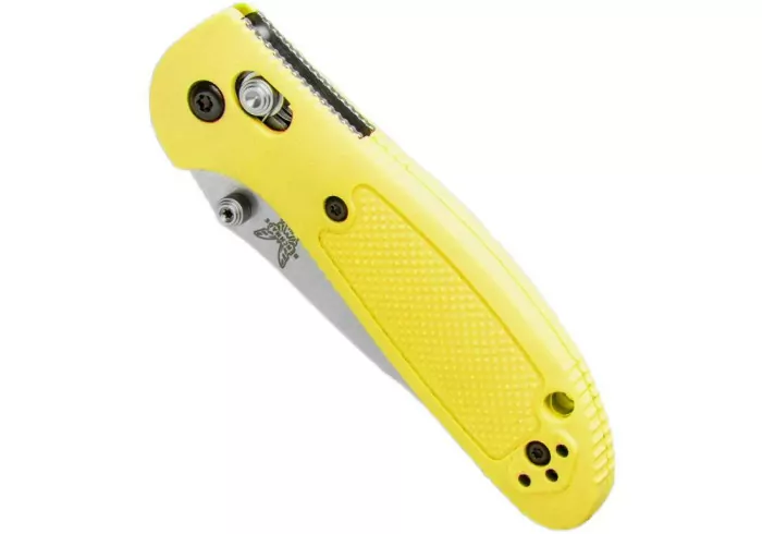 Ніж Benchmade Pardue Griptilian Mini, напівсерейтор, жовтий (556S-YEL) 