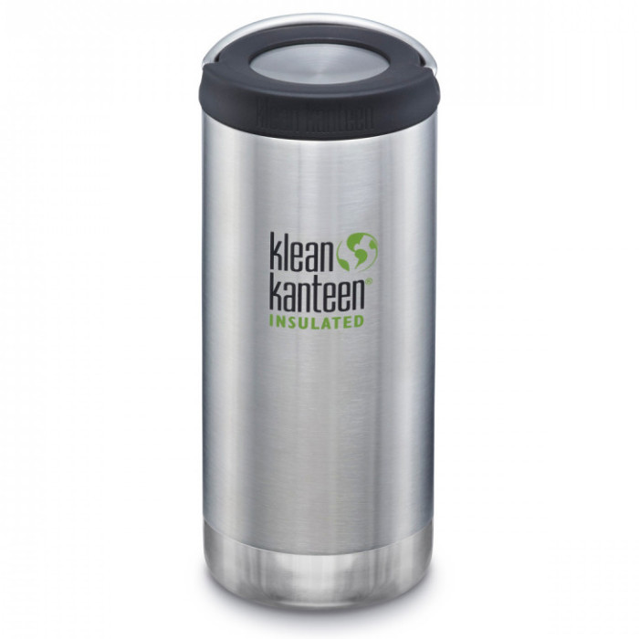 Термобутилка Klean Kanteen TK широка петльова кришка з матової нержавіючої сталі 355 мл 