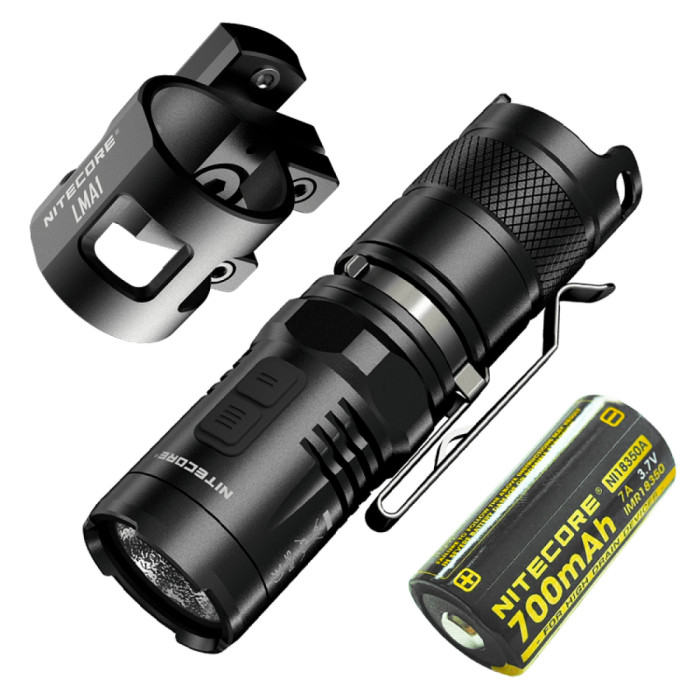 Ліхтар Nitecore MT10C + кріплення на шолом LMA1 + акумулятор NL18350A (комплект) 