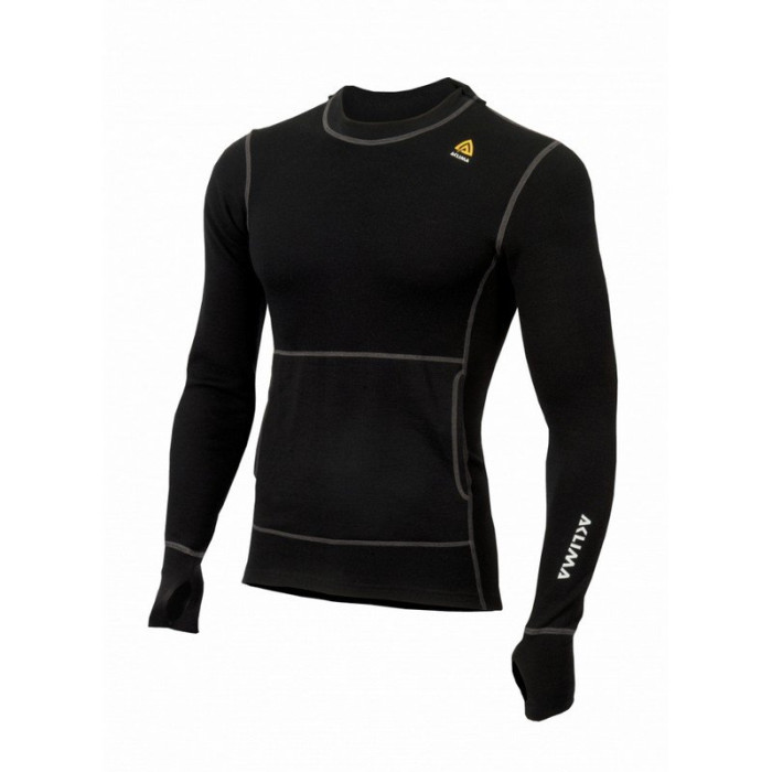 Худі чоловіче Aclima WarmWool Hood Sweater Man Black, M 