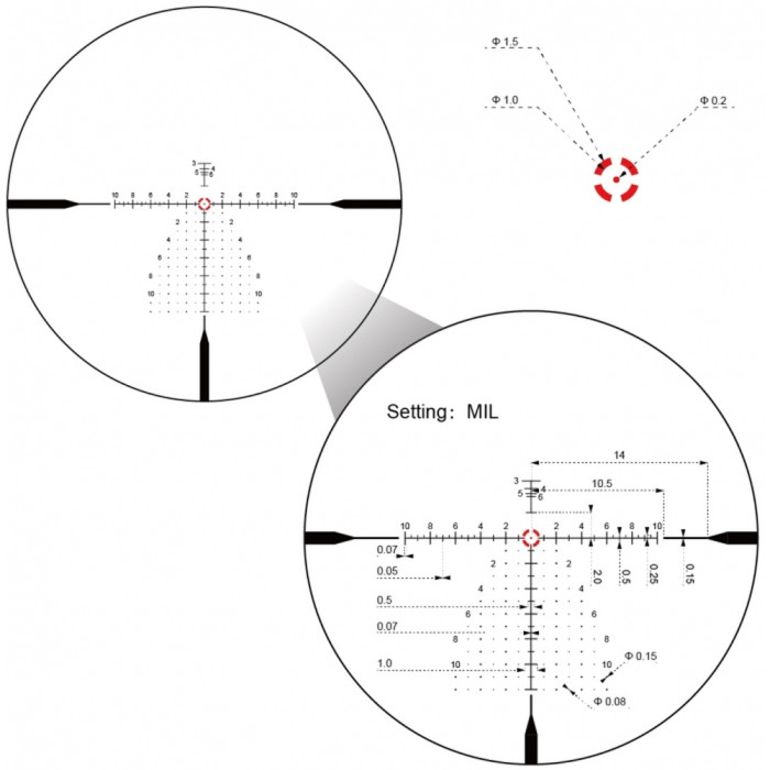 Приціл оптичний Vector Optics Continental X10 1-10x28 (34 мм) ED FFP illum. VET-RAR 2 