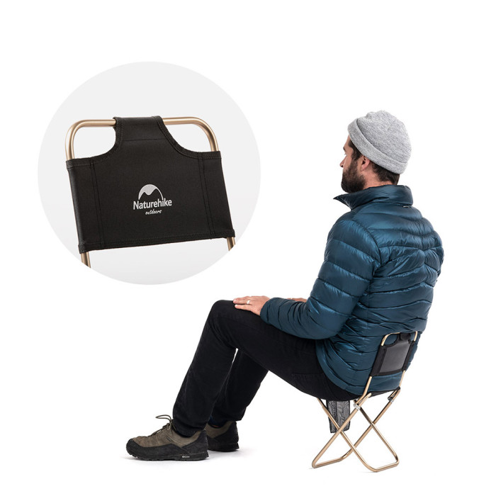 Стілець складаний зі спинкою Naturehike MZ01 black NH18M001-Z 