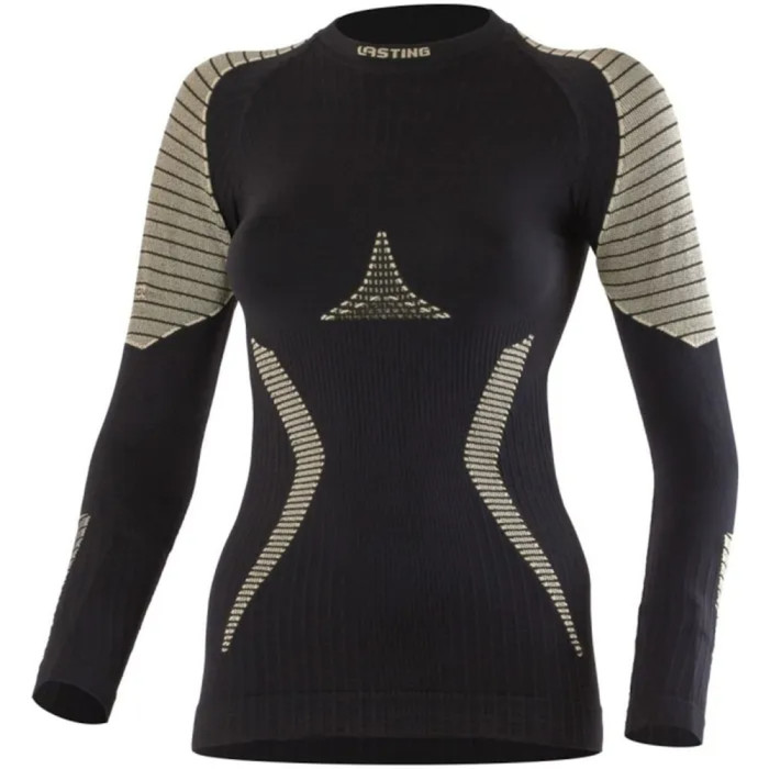 Термофутболка жіноча Lasting WERELA 9070 - XXL/XXXL - чорний/сірий 