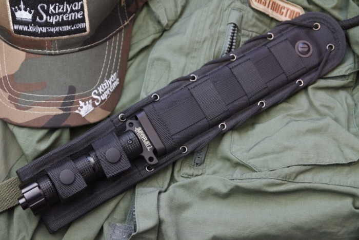 Ніж Kizlyar Supreme Survivalist Z, сталь D2 Black Titanium 