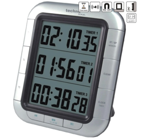Таймер кухонний Technoline KT300 Magnetic - сріблястий 
