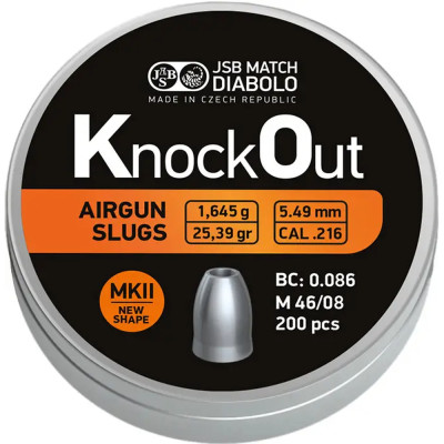 Кулі пневматичні JSB Diabolo KnockOut Slugs MKII .216
