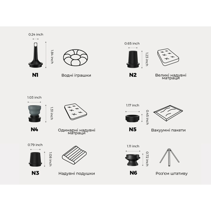 Насос-ліхтар кемпінговий Flextail Max Pump 3, чорний 