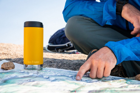 Термокружка Klean Kanteen TKWide Cafe cap 355 мл Marigold 