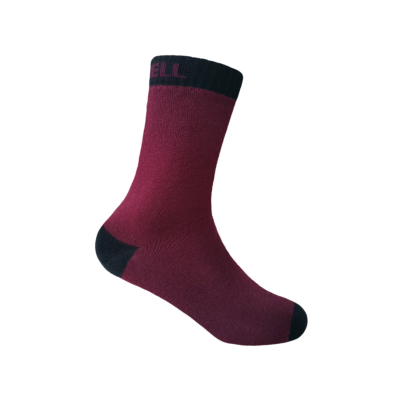 Водонепроникні шкарпетки дитячі Dexshell Ultra Thin Children Sock, бордовий /чорний, M