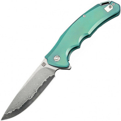 Ніж Artisan Tradition Damascus Titanium (Green)