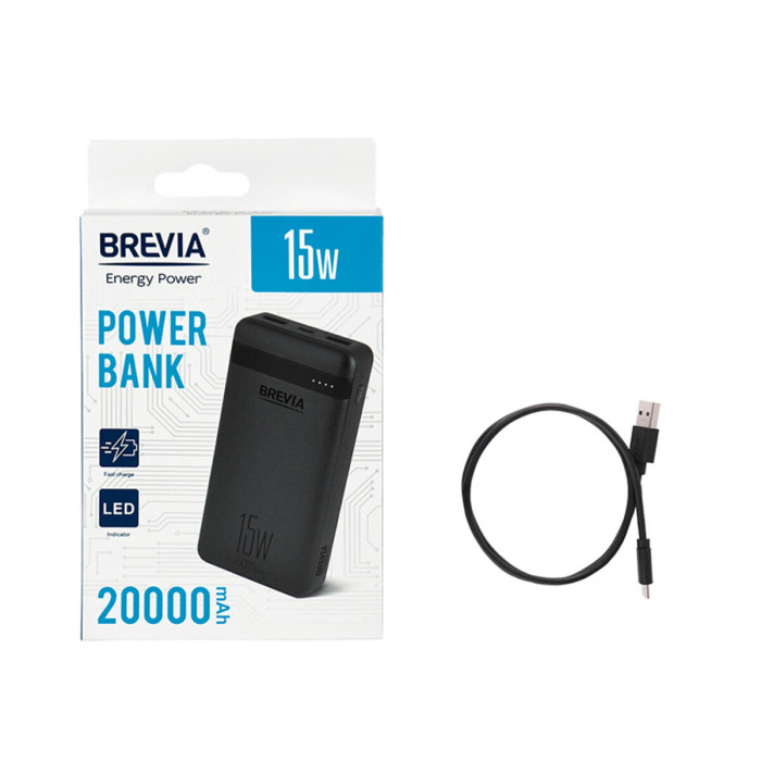 Повербанк (Power Bank) Brevia 20000mAh 15W Li-Pol 