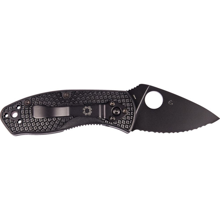 Ніж Spyderco Ambitious FRN Black Blade, серейтор (C148SBBK) 