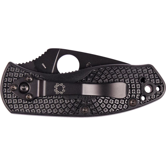Ніж Spyderco Ambitious FRN Black Blade, серейтор (C148SBBK) 