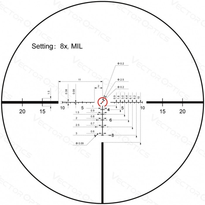 Приціл оптичний Vector Optics Continental X8 1-8X24 (30 мм) ED illum. SFP VET-BTR 