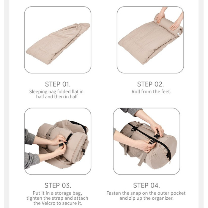 Спальний мішок овальний Naturehike PS200 CNK2350WS026, бежевий 