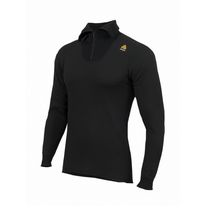 Термофутболка Aclima HotWool 230 GR Polo W /Zip Unisex Black, XS 